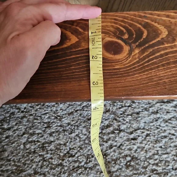 Vintage Solid Wood Shelf, Hand Painted, Signed By Artist - Picture 3 of 7